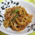 ちわここ's cooksnap of when they made 茹で豚とレンコンの辛味餡.