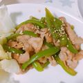 しばちゃそ's cooksnap of when they made 吉田グルメソースで「豚ピー」.