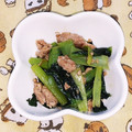 ゆ・う・こ's cooksnap of when they made 小松菜と豚ひき肉のオイスターソース炒め.