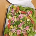 ハラクン's cooksnap of when they made レタス、きゅうり、かいわれの生ハムサラダ.