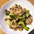 amjkao's cooksnap of when they made チンゲン菜と豚肉のオイスターソース炒め.