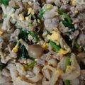 ちきかりん's cooksnap of when they made ほうれん草と豚肉の卵炒め.