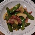 pecolin112's cooksnap of when they made 絹さやのベーコンバター炒め.