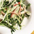 ほがら's cooksnap of when they made アーリオ･オーリオ☆水菜とカニカマ.