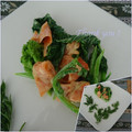 melmarilyn's cooksnap of when they made 菜の花とスモークサーモンのマスタード和え.