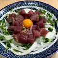 蒼の雫sp's cooksnap of when they made かつおと新たまねぎのユッケ.