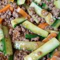 チャヴェズ's cooksnap of when they made きゅうりとミンチの辛味噌炒め.