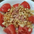 ヨッコモック's cooksnap of when they made 冷たいうどん ツナトマト 青ネギ 天かす.