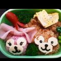 むらさきだんご's cooksnap of when they made ダッフィー＆シェリーメイ♪キャラ弁.