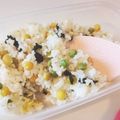 nagachan❀'s cooksnap of when they made グリンピースの保存☆即席豆ごはん.