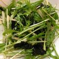 まりっぺ8's cooksnap of when they made 水菜と韓国のり☆サラダ.