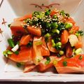 こむぎのもり's cooksnap of when they made サーモンと万能ねぎの丸鶏ナムル.