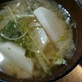 すあま☆なごみん's cooksnap of when they made ■ほうれん草とかぶの即席ばり味噌汁■.