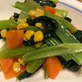 記念樹's cooksnap of when they made 【離乳食完了期】小松菜と人参のバター炒め.