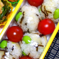 nosso's cooksnap of when they made 枝豆チーズ&塩昆布おにぎり.