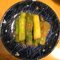 あずましい子's cooksnap of when they made 簡単に！定番のアスパラのごま和え♡.