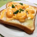 フジぽん's cooksnap of when they made ゆで卵のピザ風トースト.
