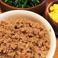 kanagohaan's cooksnap of when they made 我が家の鶏そぼろ♪お弁当にも.