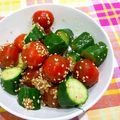 マダムカフェ♡'s cooksnap of when they made きゅうりとプチトマトのナムル.