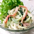 noriko912's cooksnap of when they made 大根と胡瓜とカニカマの胡麻マヨ和え.