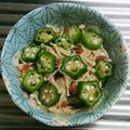もぐ・ω・くま's cooksnap of when they made えのきとオクラの梅ポン酢和え.