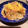 YSDadKA's cooksnap of when they made まいたけとふわふわ卵の焼きうどん.