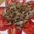 ナーちゃん's cooksnap of when they made 超簡単♪冷しトマトと豚肉のカリカリサラダ.