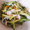 ランドセル餅's cooksnap of when they made 【作り置き】しらすと胡瓜の酢の物.