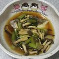 もんぞぅ's cooksnap of when they made 簡単♪タラとチンゲン菜ときのこの煮物風✿.