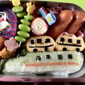 sakimi☆'s cooksnap of when they made 電車好き 新幹線はやぶさ 幼稚園のお弁当.