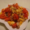 めひっこ's cooksnap of when they made 豚肉のトマたま炒め.