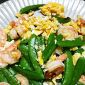 tamama1102's cooksnap of when they made スナップエンドウとエビと卵の中華風炒め.