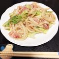 しまちょ★'s cooksnap of when they made 明太バター焼きうどん.
