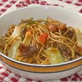 kachita's cooksnap of when they made パスタで作るヤキソバ.