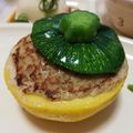 ゆってぃ154's cooksnap of when they made 丸ズッキーニのひき肉詰め.