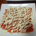 ★さなぎ★'s cooksnap of when they made サーモンの刺身　～オニオンマヨ～.