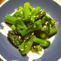 akisuke_m's cooksnap of when they made ゴマ油薫る茎たち菜和え.