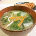 イベ長's cooksnap of when they made 大根と人参と青菜の味噌汁.