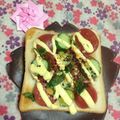 ぽぽきゅ's cooksnap of when they made ❁胡瓜とトマトのゴマおかかトースト❁.