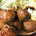 ☆PINK★CAT☆'s cooksnap of when they made 肉団子のごま照り焼き.