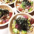 ロイヤルミルク♪'s cooksnap of when they made ハワイアン風マグロのポキ丼.