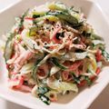 T's cooksnap of when they made カニカマとキュウリのサラダ☆簡単.