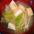 ムーミン☆ママ's cooksnap of when they made 豆腐ともやしの味噌汁.
