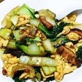 ちぇりぃ2014's cooksnap of when they made チンゲン菜としいたけと卵の炒め物♪.