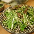 MEGuREEN's cooksnap of when they made 牛肉の甘辛炒め☆水菜和え.