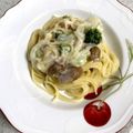 クックOV9M0X☆'s cooksnap of when they made ベーコンとしめじのクリームパスタ.