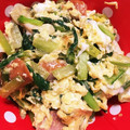 ゆみっち先生's cooksnap of when they made 小松菜ソーセージ卵炒め.