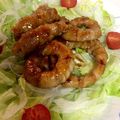 クックL418VT☆'s cooksnap of when they made 激ウマ！肉巻き新たまリングサラダ〜.