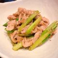 ushi38's cooksnap of when they made グリーンアスパラガスと豚肉ごま風炒め.
