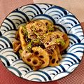 はなぴっち's cooksnap of when they made 蓮根と鶏皮のきんぴら.
